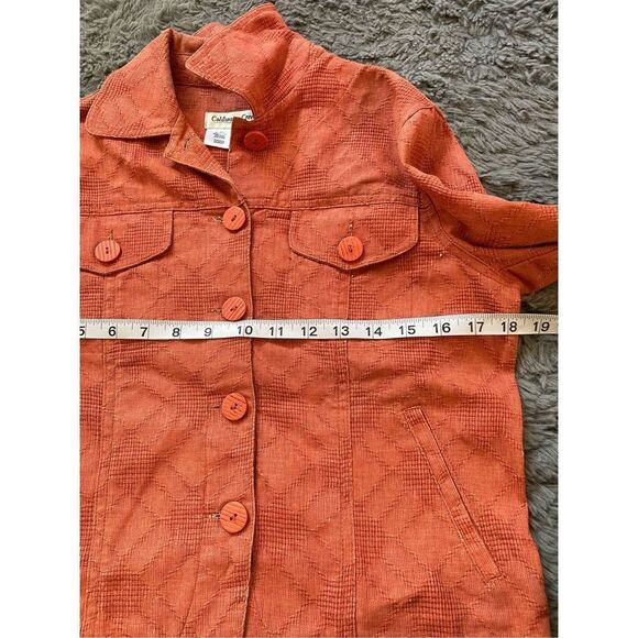 Cold water creek linen full design jacket petite xsmall - Picture 5 of 6